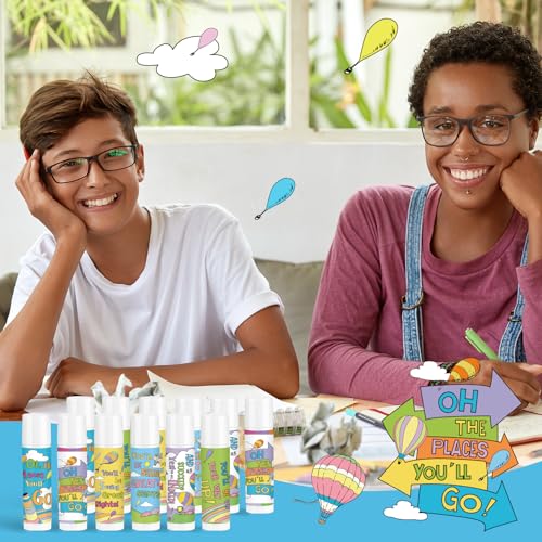 24 Pcs Oh The Places You' ll Go Gift Bulk Lip Balm Oh The Places You' ll Go Party Favors Graduation Lip Care Travel Size Moisturizing and Nourishing Lip Balm Gifts for Women Birthday Classroom Office