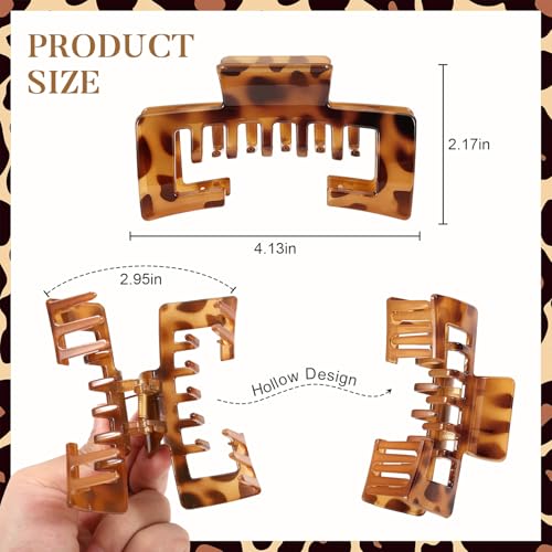 6-Pack Hat Claw Clips for Women, 4.1" Large Clips