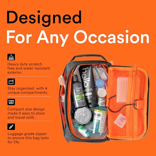 Fitdom Tactical Toiletry Bag - Durable Dopp Kit for Travel