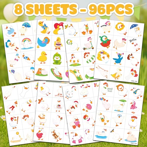 96 Pcs Goose Temporary Tattoos for Kids - Party Favors