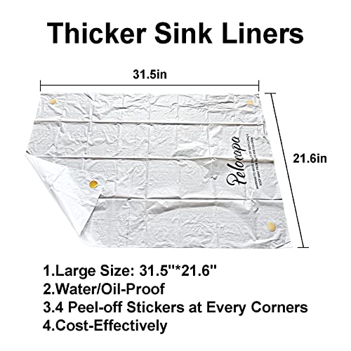 Disposable Hair Beard Catchers, Disposable Sink Liners for Trimming, 50 Pcs Large Sink Covers for Beard Grooming