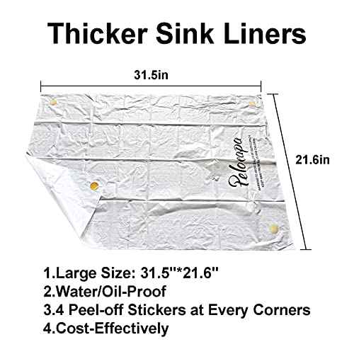 Disposable Hair Beard Catchers, Disposable Sink Liners for Trimming, 50 Pcs Large Sink Covers for Beard Grooming