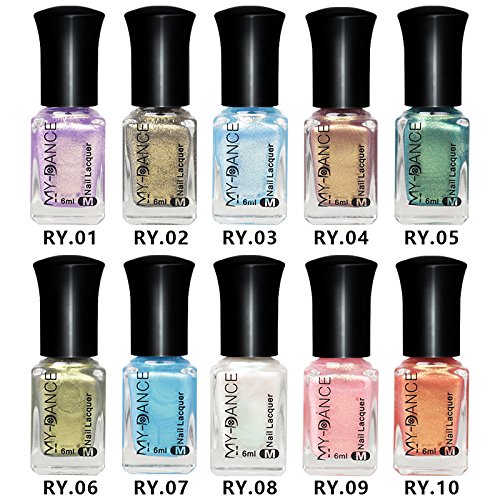IMGDD Sheer Pearl Pink Nail Polish 6ml - Long Lasting Quick Dry Glitter Nude Manicure