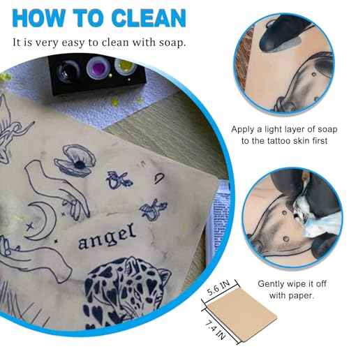 Emalla 3MM Fake Tattoo Skin - 20Pcs Premium Silicone Skin Practice Kit 7.48"x5.6" Double Sides Fake Skin Practice for Beginners and Artists Tattoo Supplies