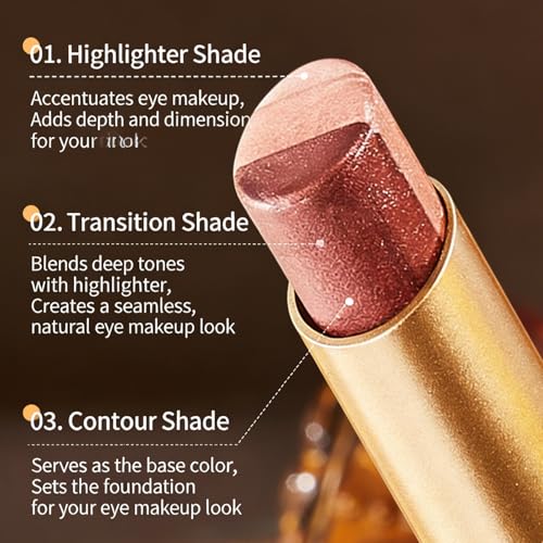 4-Pack Gradient Eyeshadow Stick Set - Waterproof Matte & Shimmer