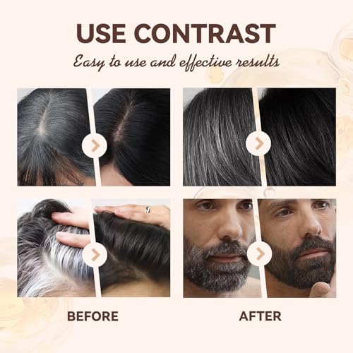 Hair Color Stick with Comb for Gray Hair Cover, Dark Brown
