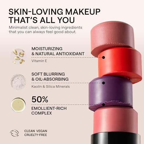 Nudestix Nudies Blush Stick ? 3-in-1 Cream Blush for Cheeks, Eyes & Lips with Built-In Brush | Soft Matte Finish for a Natural Flush