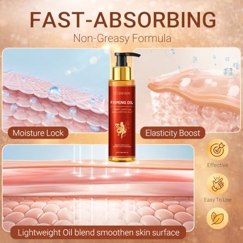 Firming Oil - SkinTightening & Hydrating, for Arms, Legs, Stomach, Deep Moisturizing Body Oil (2 Pack)