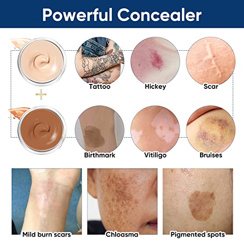Waterproof Tattoo Concealer Makeup – 2 Shades, 24hr Coverage