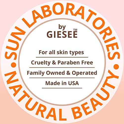 Sun Laboratories By Giesee Dark Sunsation Self Tanning Lotion 8 oz with Tanning Mitt - Ultra Dark, Organic, Pregnancy Safe, Travel Size Self Tanner, Long Lasting, Natural, Sunless Tanning Lotion Kit