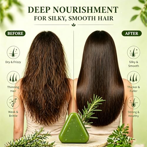 Htcpuo Rosemary Scalp Revival Shampoo Bar for Hair Repair & Nourishment