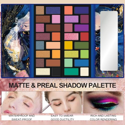 VERONNI 32 Colors Eyeshadow Palette - Matte & Shimmer