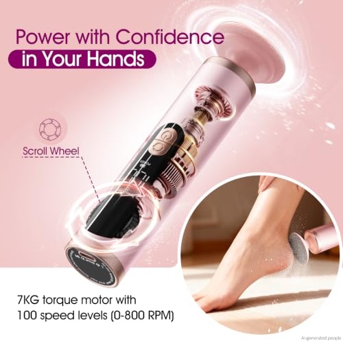 Bicboz Electric Foot Callus Remover - Rechargeable Pedicure File & 40 Discs