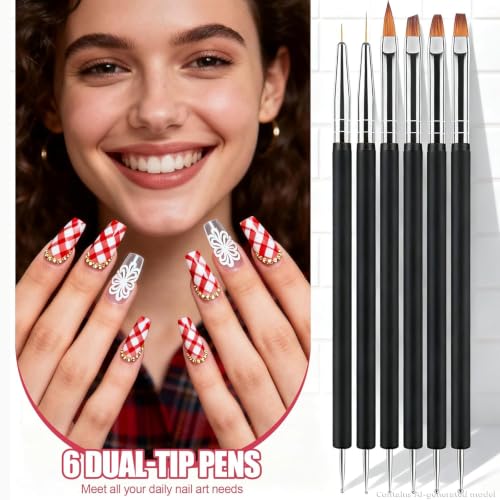 Artdone Nail Art Striping Tape Kit with Fine Liners & Brushes for Manicure