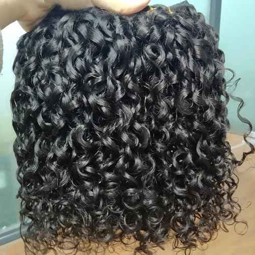 16A Double Weft Pixie Bouncy Curly Human Hair Bundles 18 Inch 1 Bundle Burmese Curly Human Hair Bundles 3C4A 100% Unprocessed Brazilian Raw Virgin Hair Extensions Quick Weave Extensions Natural Color