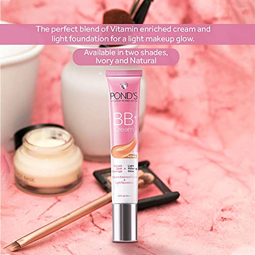 POND¡¯S BB+ Cream Natural Shade, Light Coverage with SPF 30 PA++, 18?g (0.63?oz)