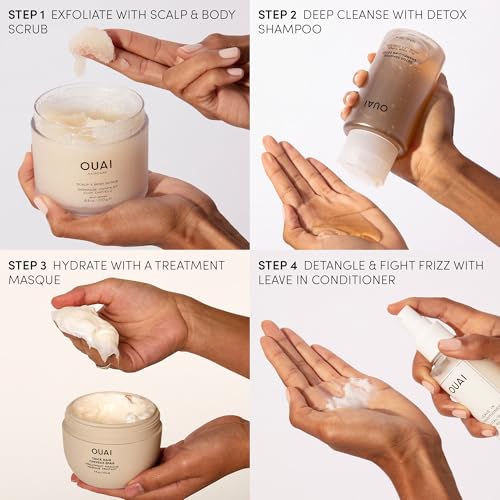 OUAI Detox Clarifying Shampoo for Build Up with ACV & Keratin - 10 fl oz