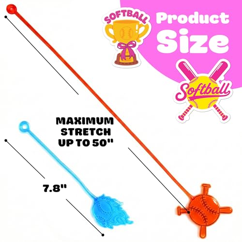 48Pcs Softball Party Favors - Stick Hands & Temporary Tattoos