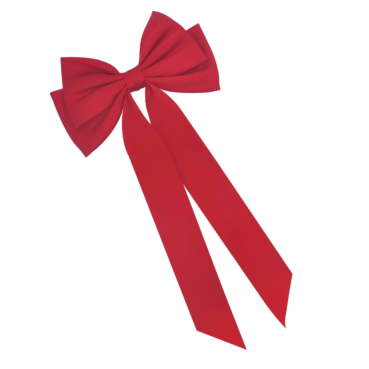 cvisay Big Hair Bow with 7.6 Inch Wide Design and 14.18 Inch Ribbon for Women，made with Soft and Silky Material，Ideal for Daily Wear, Holidays, Birthdays, and Travel -Red