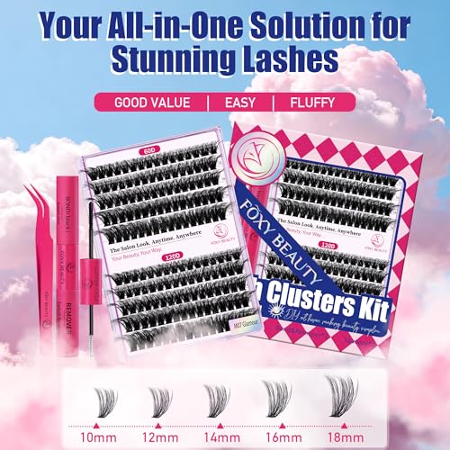 Lash Clusters Kit 60D 120D D Curl Fluffy False Eyelashes