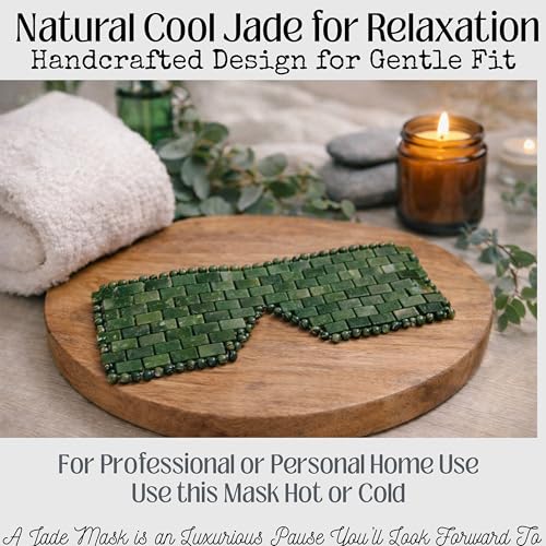 Jade Eye Mask for Puffy Eyes – Natural Cooling Stone