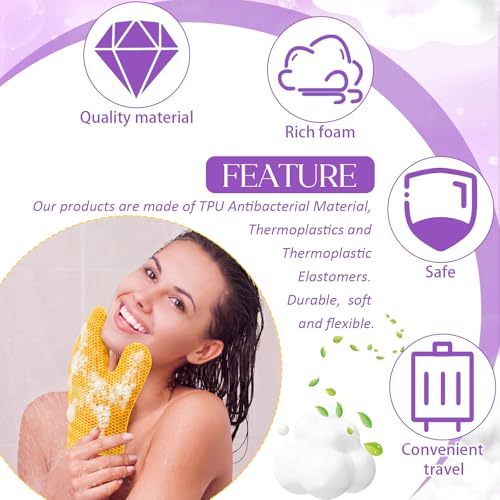 Karenhi Honeycomb Exfoliating Gloves - 2 Pack Bath Mitts