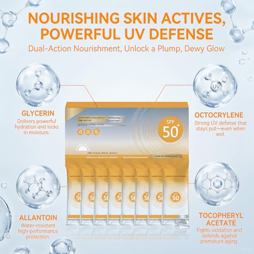 50PCS Mini Sunscreen SPF 50+ Travel Size Bulk Pack