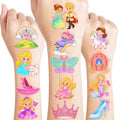 96 Princess Temporary Tattoos for Kids | Cute Party Favors