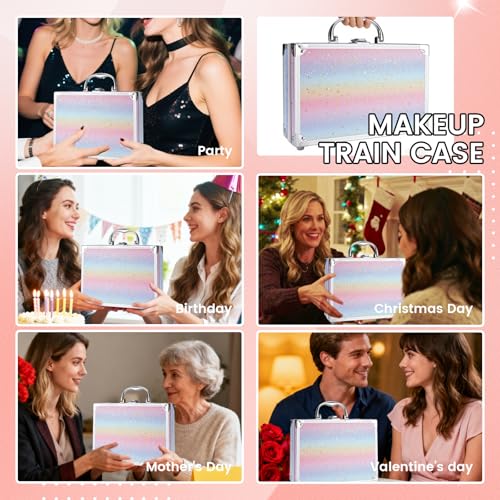 Makeup Kit Set with Case - Eyeshadow, Lipstick & Mascara