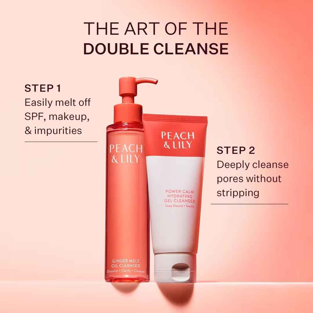 Peach & Lily - Power Calm Hydrating Gel Cleanser (3.38 oz) - Face Wash & Facial Cleanser - Light Makeup Remover - Chamomile, Cucumber Fruit & Cica - Self Care - Vegan & Cruelty Free - Korean Skincare