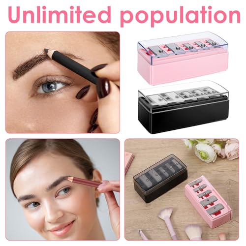 5-Hole Cosmetic Pencil Sharpeners - 2 Pack for Eyeliner & Lip Liner