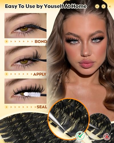 Zegaine 160D Fluffy Cluster Lashes 12-18mm (288pcs) Wispy Spiky