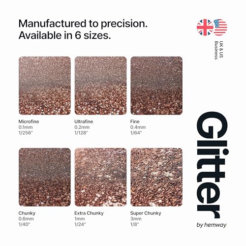 Hemway Premium Ultra Sparkle Glitter Multi Purpose Metallic Flake for Nail Art, Cosmetic Graded, Makeup, Festival, Party, Hair, Body and Eyes 100g / 3.5oz - Bronze Brown