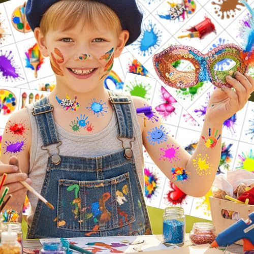Painting Temporary Tattoos | Art Party Favors & Birthday Decorations