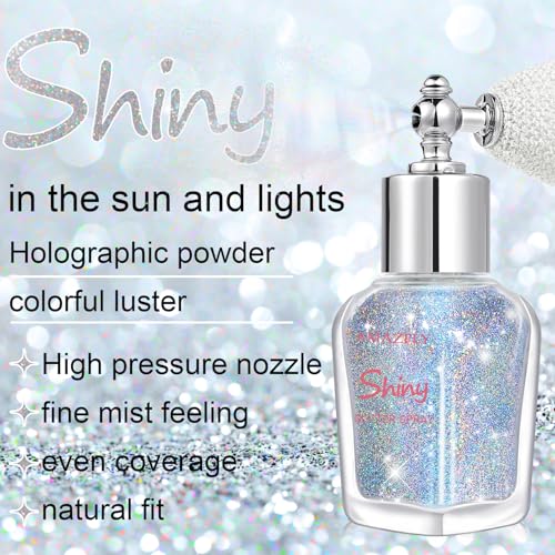 Body Glitter Spray - Rainbow Shimmer for Face, Hair & Nails