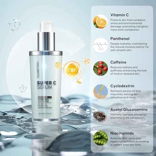 Super Vitamin C Serum for Mature Skin - All-In-One Formula Rapidly Hydrates, Anti Aging, Softens, Lifts and Firms Facial Skin, Targets Sun Spots, Dark Spots & Age Spots, Fine Lines, Wrinkles - 30mL