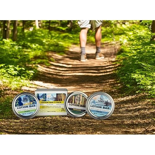 Avital's Apiaries National Park Inspired Lotion Bar 3-Pack ? Solid Cologne & Moisturizer ? Acadia, Glacier & Redwoods ? Natural Beeswax Travel Lotion Bars for Hiking, Camping & Outdoor Adventures