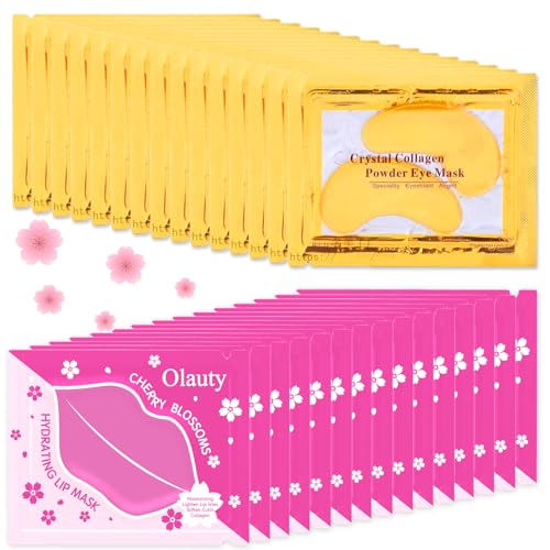 24K Gold Eye Masks & Collagen Lip Masks - 30 Pair Set