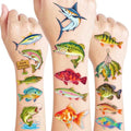 96 PCS Gone Fishing Temporary Tattoos for Kids