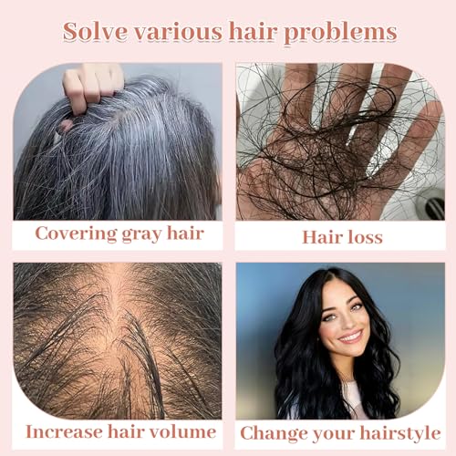 Matriarchs 360° Human Hair Topper 12" Curtain Bangs Clip-In
