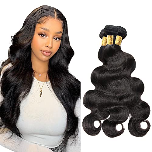 Body Wave Human Hair Bundles #1B Natural Black 28-32 inch