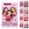 RoseFlower 24 Color Eyeshadow Palette with Blush & Highlighter