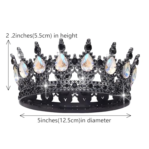 Queen Crown Rhinestone Tiara for Women - Bridal & Costume Accessories