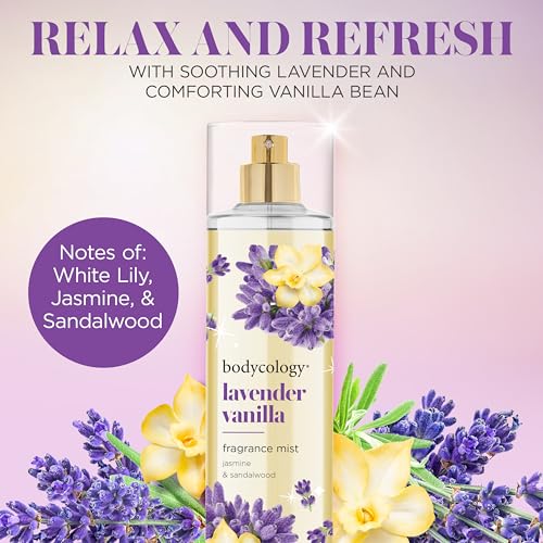 Bodycology Lavender Vanilla Body Mist 8 fl oz - Long-Lasting Fragrance
