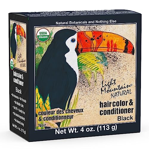 Light Mountain Henna Hair Color & Conditioner – Black
