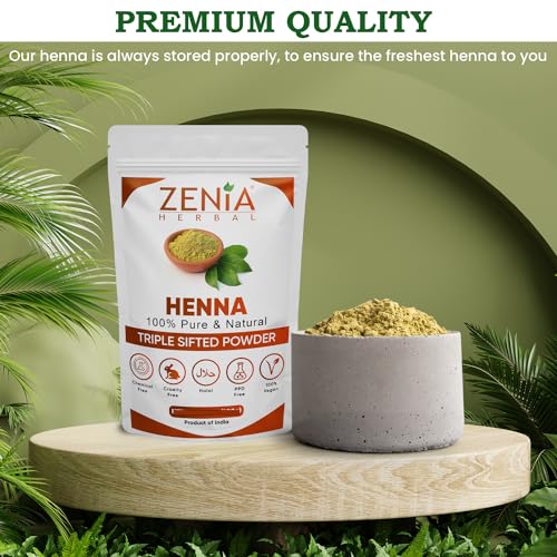 Zenia 100% Natural Henna Powder for Hair Color & Deep Conditioning