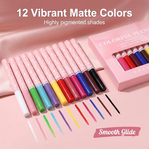 12-Color Matte Liquid Eyeliner Set – Waterproof, Long-Lasting