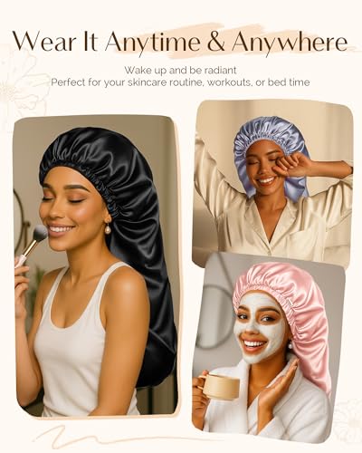 YANIBEST Satin Sleep Bonnet for Curly Hair & Braids