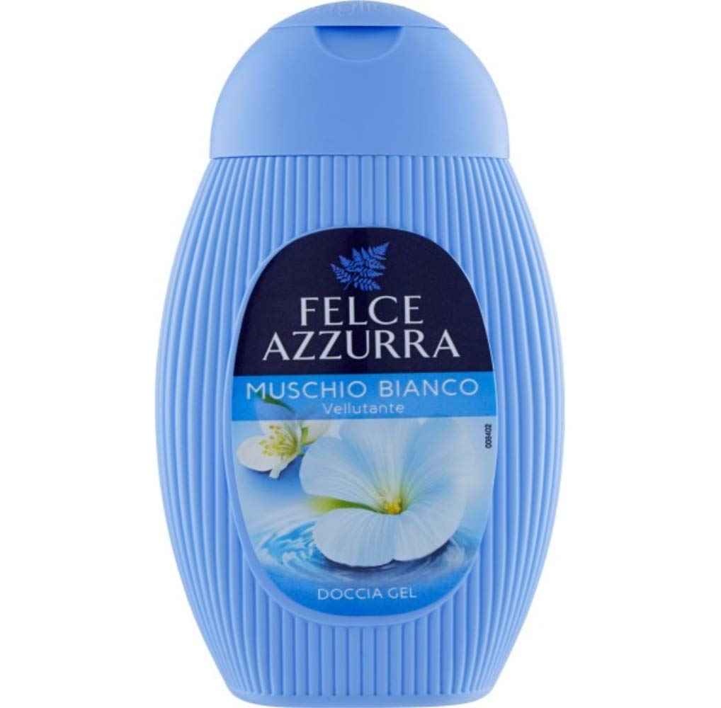 Felce Azzurra Shower Gel Muschio Bianco 250ml / 8.45fl.oz, Pack of 2