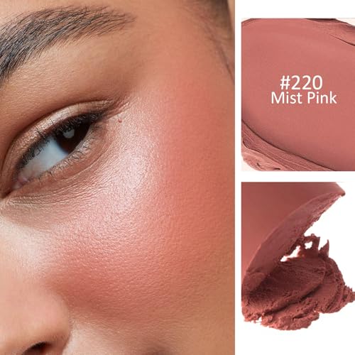 Pink Cream Blush Stick - Mousse Formula, Buildable Matte